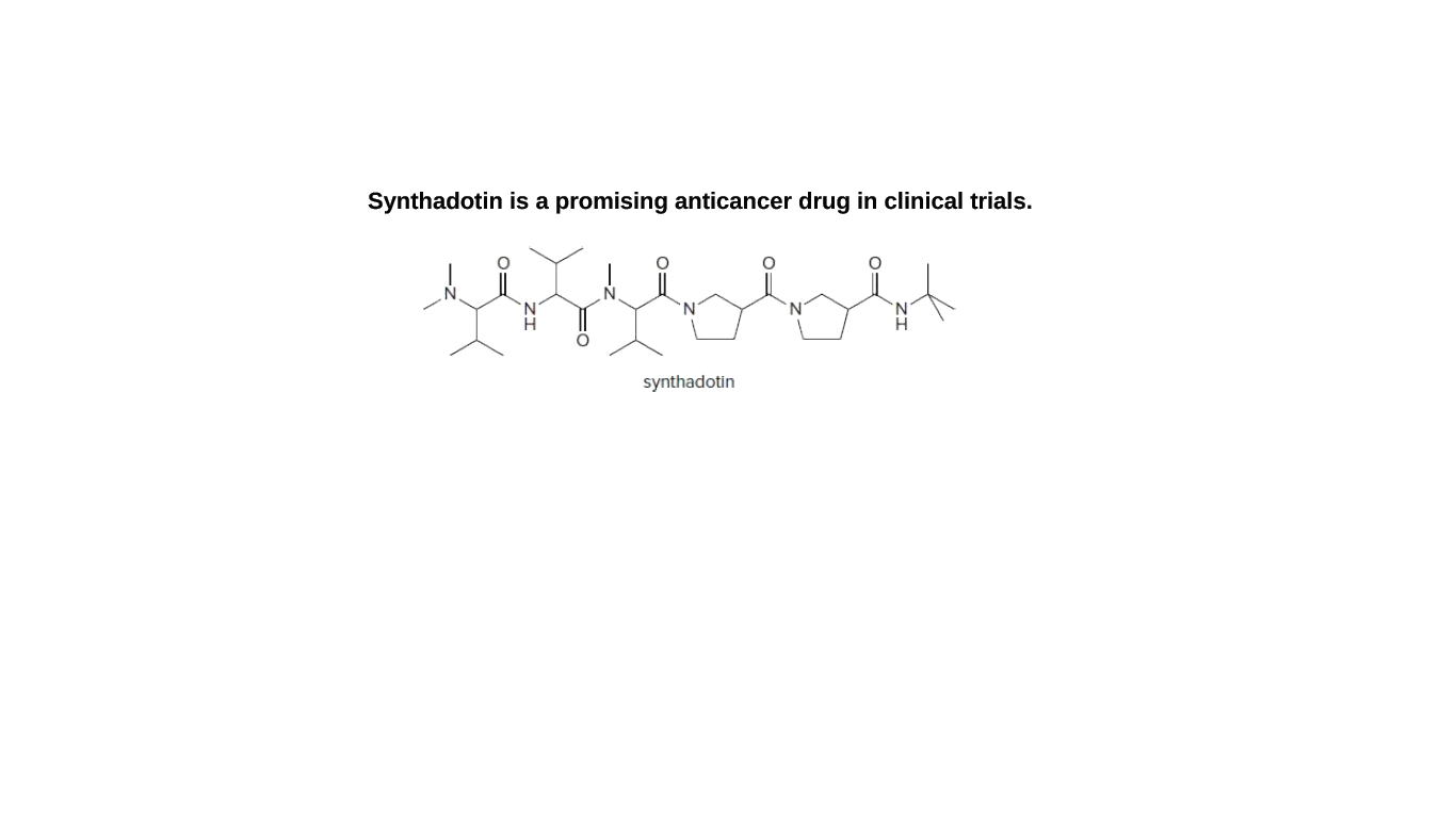 Synthadotin is a promising anticancer drug in clinical trials.
N.
synthadotin

