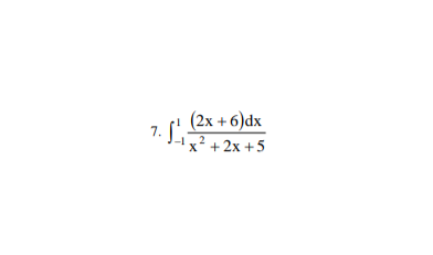 2
(2x+6)dx
¹x²+2x+5