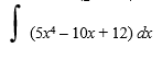 (5x* – 10x + 12) x
