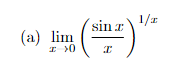 1/r
sin I
(a) lim
I >0
