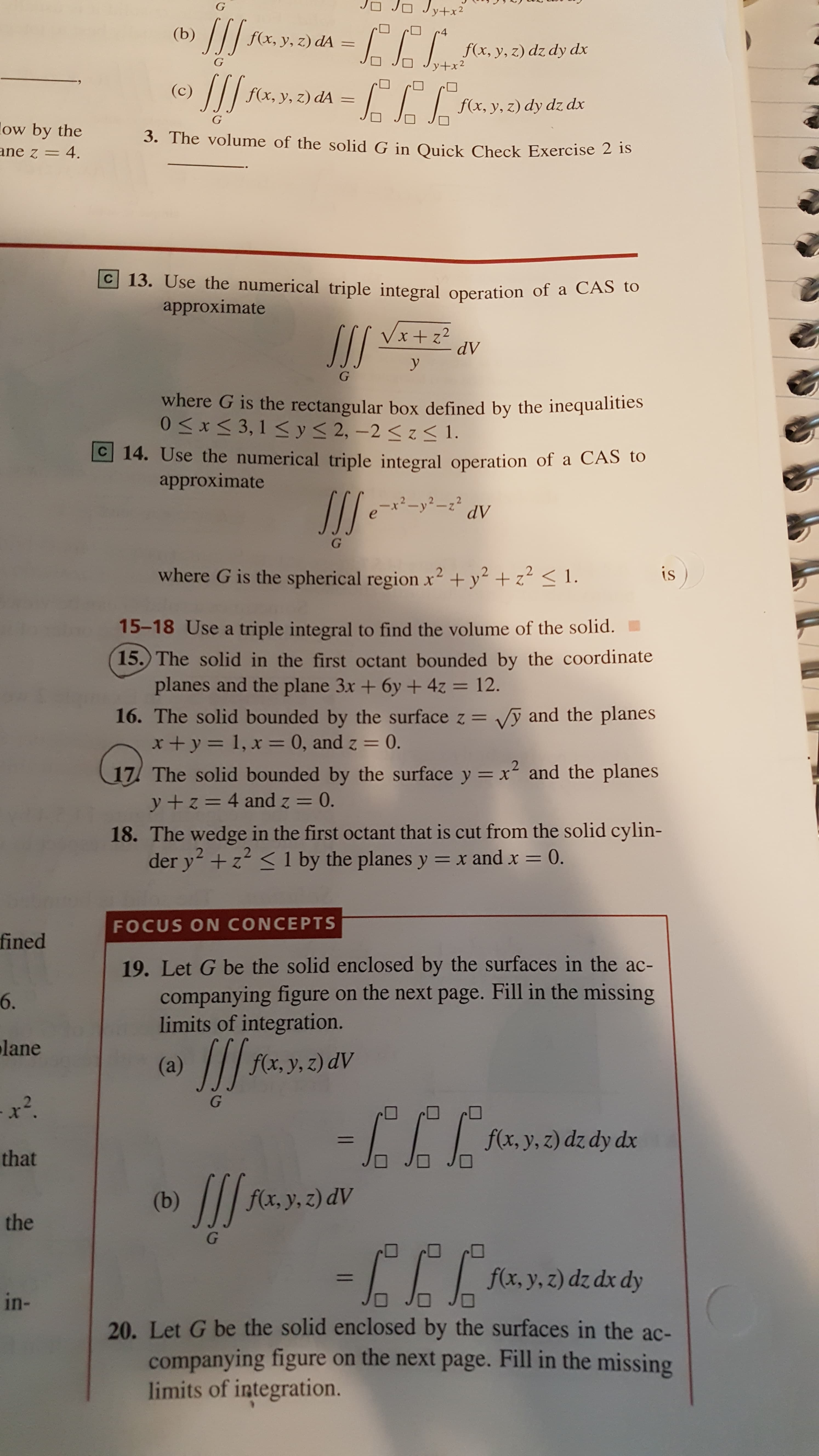 17 The solid bounded by the surface y =x² and the planes
y+z=4 and z = 0.
