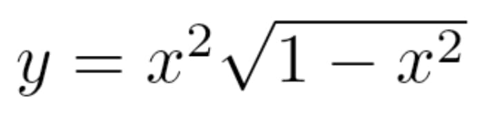 y = x² /1 – x²
