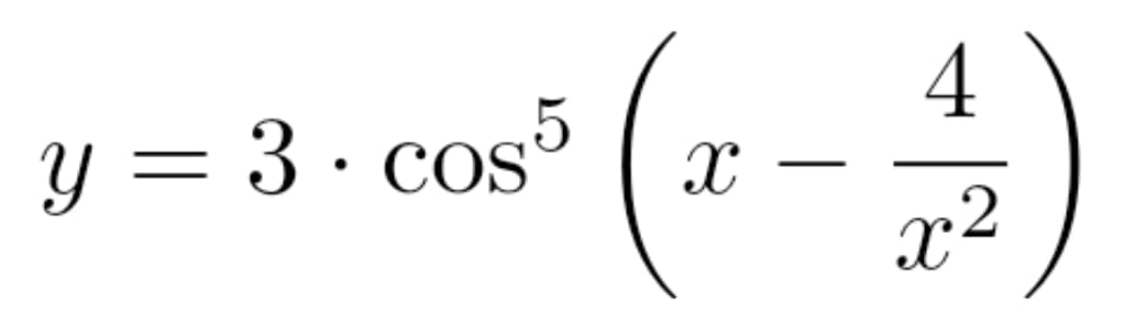 y = 3· cos
4
x²
