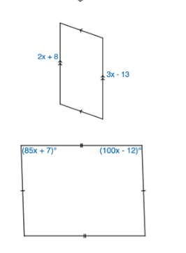 2x +8
3x - 13
(85x+7)
(100x - 12)
