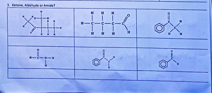 3. Ketone, Aldehyde or Amide?
xt ox
-с-с-H
н
H
н н
H- C-N-H
Н
н н н
HIC-CIC
Н Н Н
ов
H
