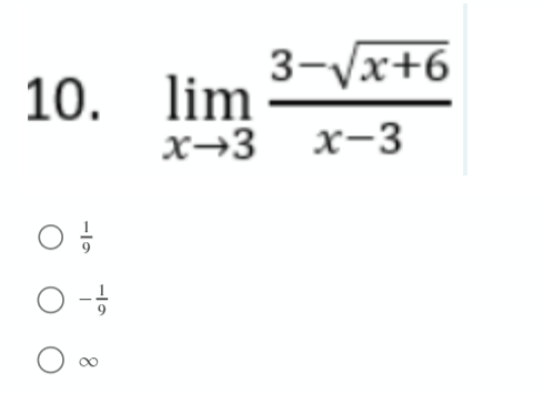 3-Vx+6
10. lim
х-3 х-3
