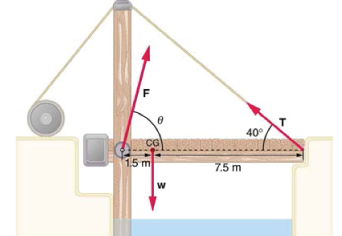 F
CG
1.5 m
w
7.5 m
40°