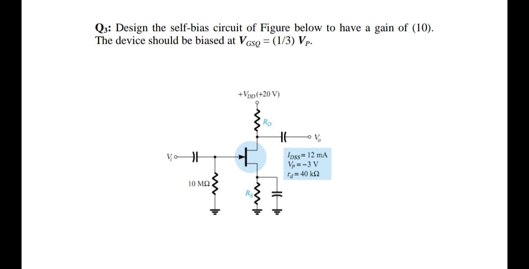 self-bias circuit of Figi
