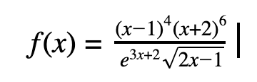 (r-1)*(x+2)°
e3x+2 /2x-1
f(x) =
