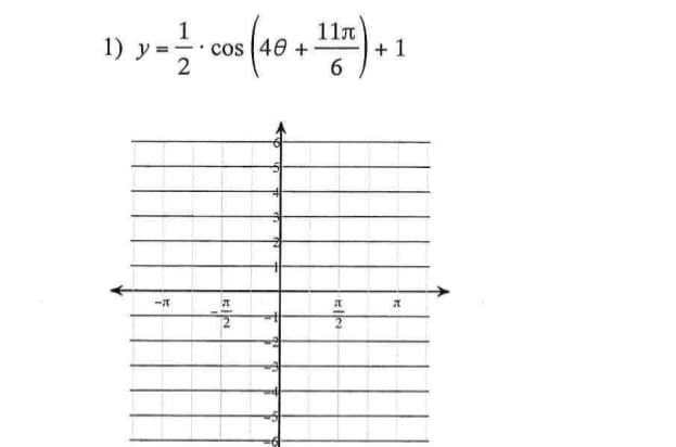 1) y = 1/- cos (48 +11+1
2
6
-
KIN
A
A