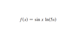 f(x) = sin x In(5x)
