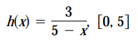 3
h(x)
[О, 5]
[0,
5 — х
