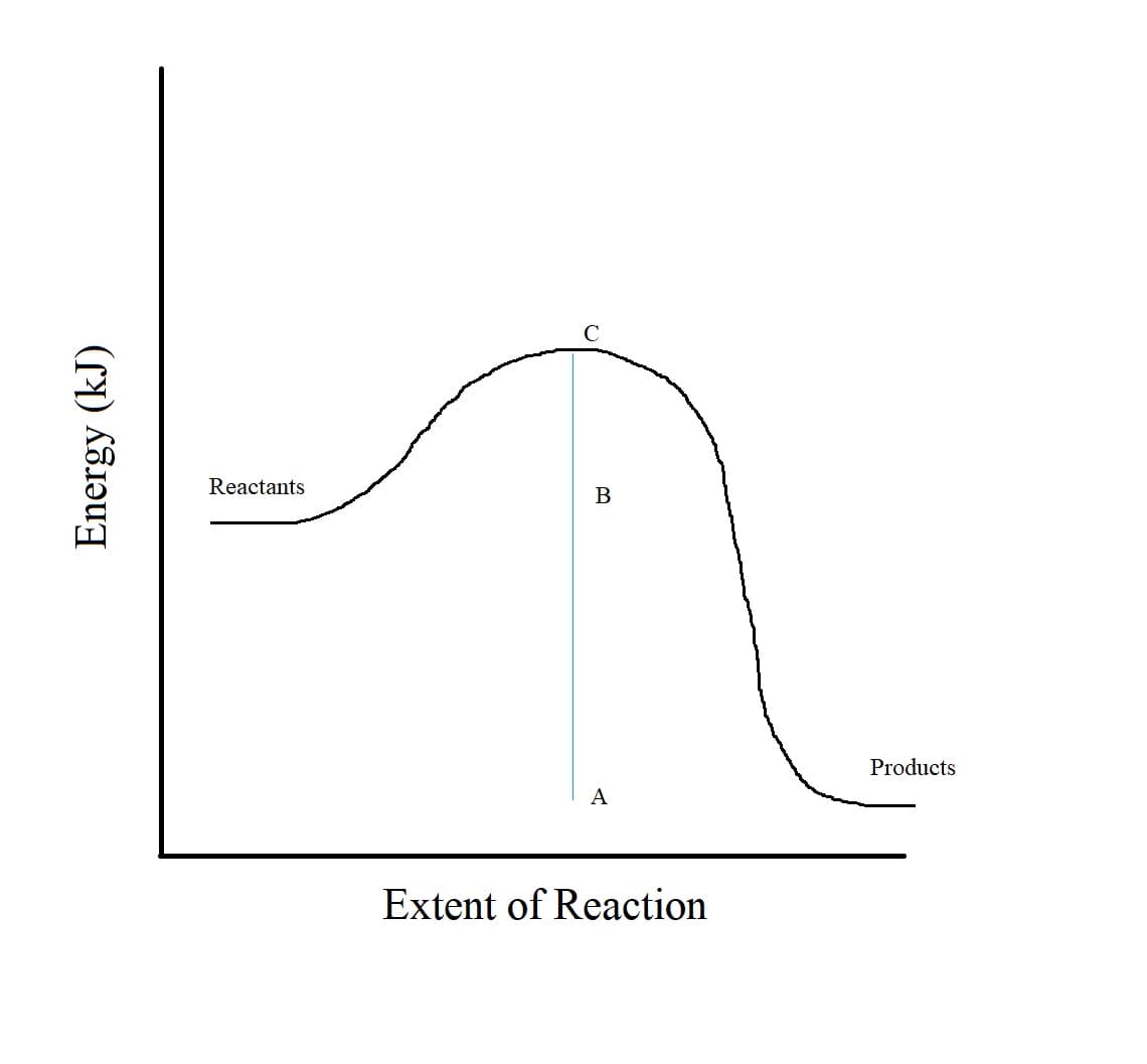 Reactants
B
Products
A
Extent of Reaction
Energy (kJ)
