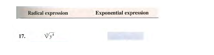 Radical expression
Exponential expression
17.
