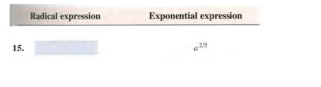 Radical expression
Exponential expression
15.
