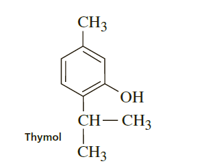 CH3
ОН
CH- CH3
Thymol
CH3
