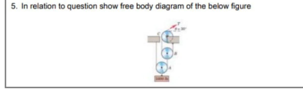 5. In relation to question show free body diagram of the below figure
