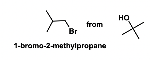 Br
from
1-bromo-2-methylpropane
HO
t