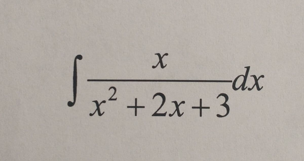 -dx
x²+2x+3
