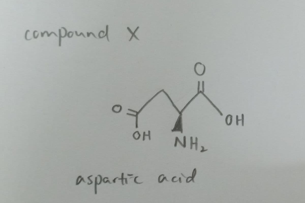 compound X
0.
HO
OH
NH2
aspartic acid
