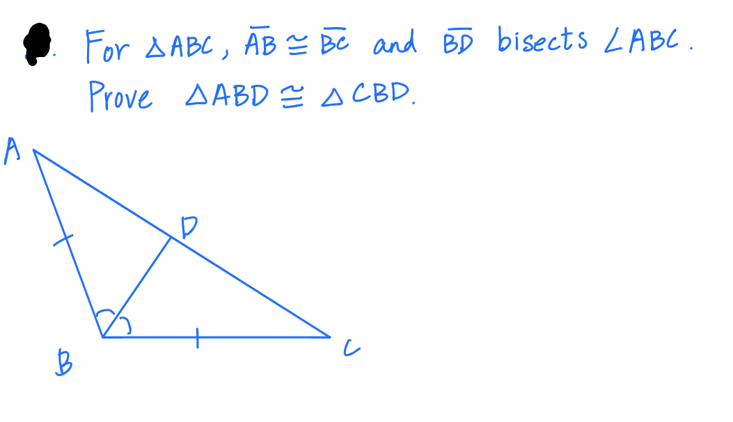 For AABC, ABE BE and BD bisects LABC.
Prove AABD = A CBD.
+
し
