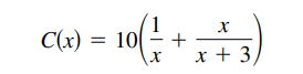 C(x) = 10(
x + 3
