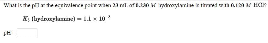 What is the pH at the equivalence point
