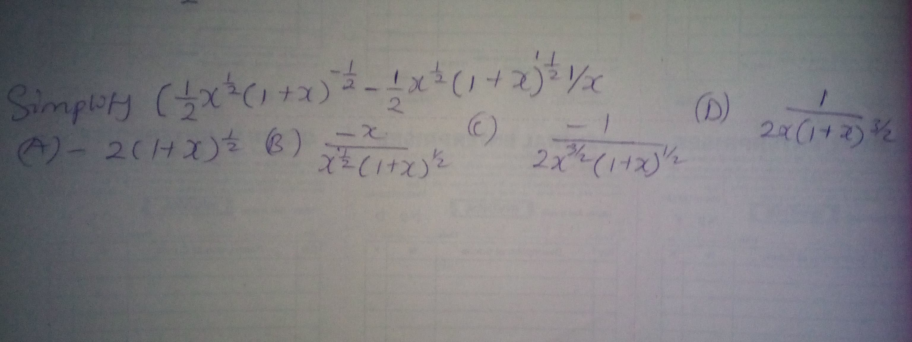 Simplety (xc+-x(+
-2(42)을 @)
2.
(D)
(@)
2x(112)2
-1

