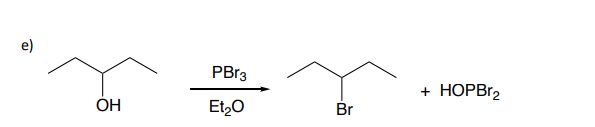 @
OH
PBr3
Et₂O
Br
+ HOPBr2