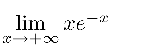 lim xe-*
x→+∞
