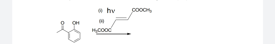 (1) hv
COOCH3
ОН
(ii)
H3COOC
