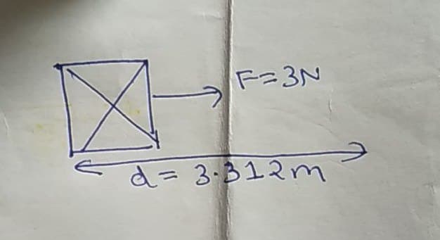 X
F=3N
d= 3312m