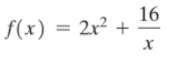 16
f(x) = 2r² +
