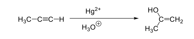 Hg2+
HO
H3C-C=C-H
C=CH2
H3C
H30'
