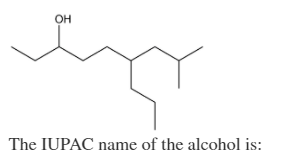 OH
The IUPAC name of the alcohol is:
