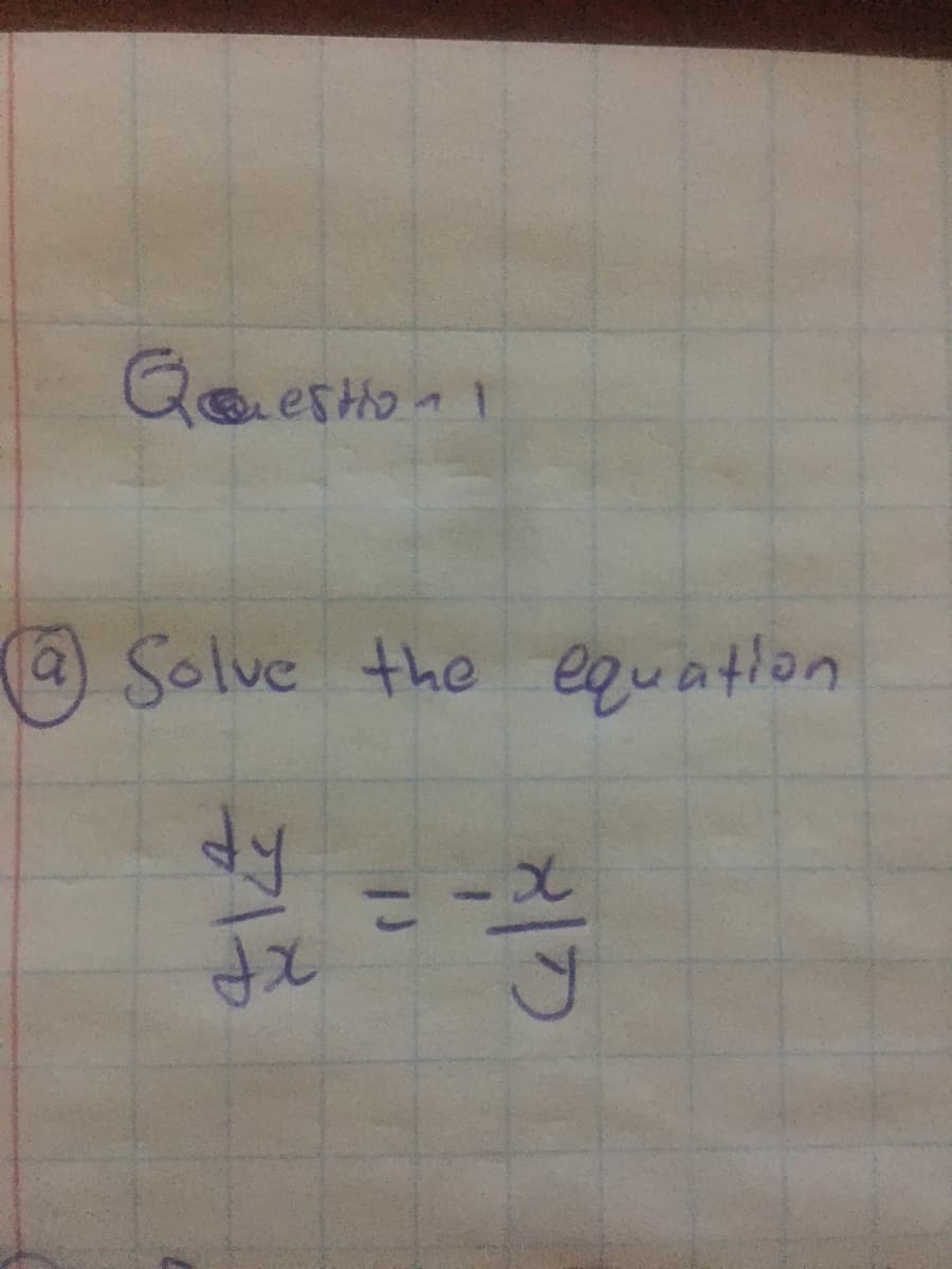 Qoeston1
a Solve the equation
