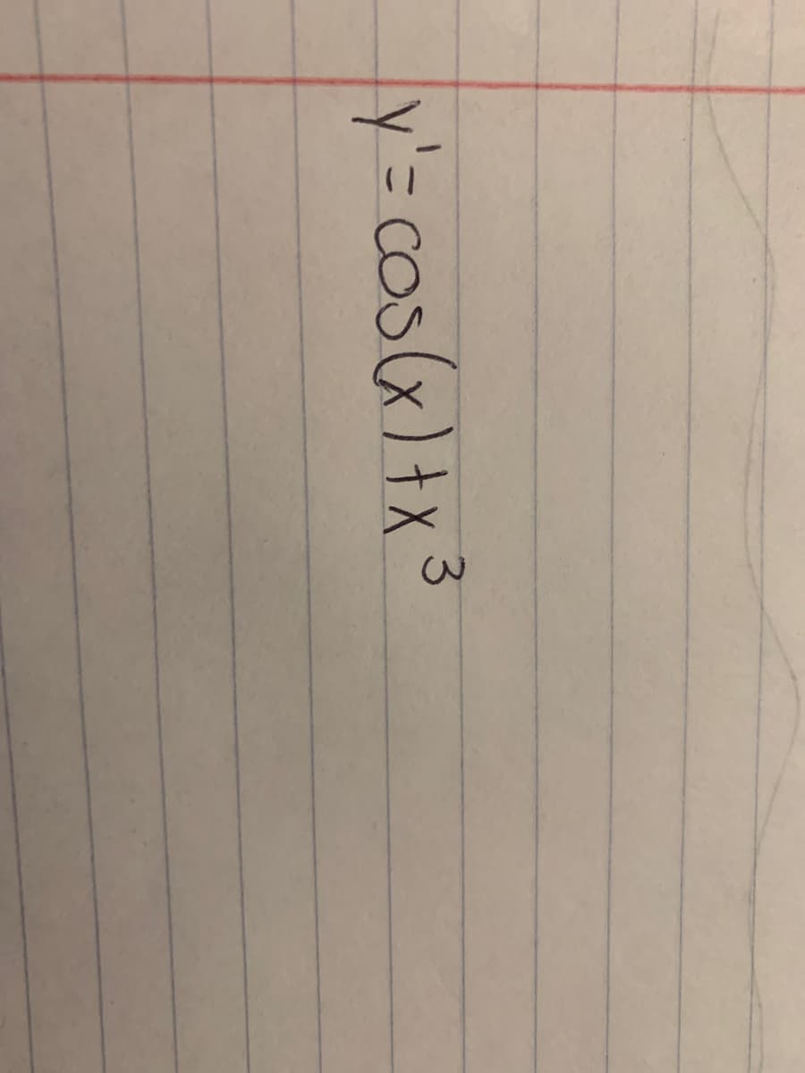 y'= cos(x)+x3

