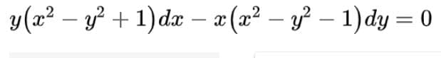 y(a2 – y? + 1) dæ – x (a? – y – 1) dy = 0
-
-
-
