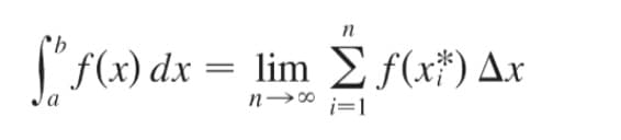 n
f(x) dx
lim E f(x#) Ax
i=1
