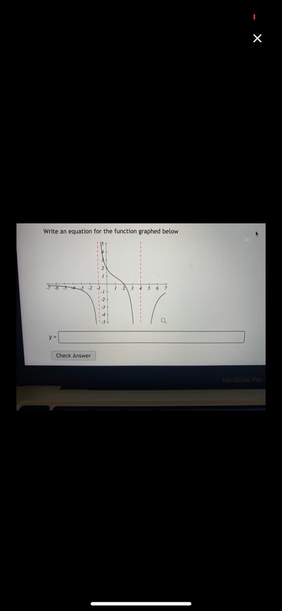 Write an equation for the function graphed below
-2
-3
Check Answer
MacBook Pro
