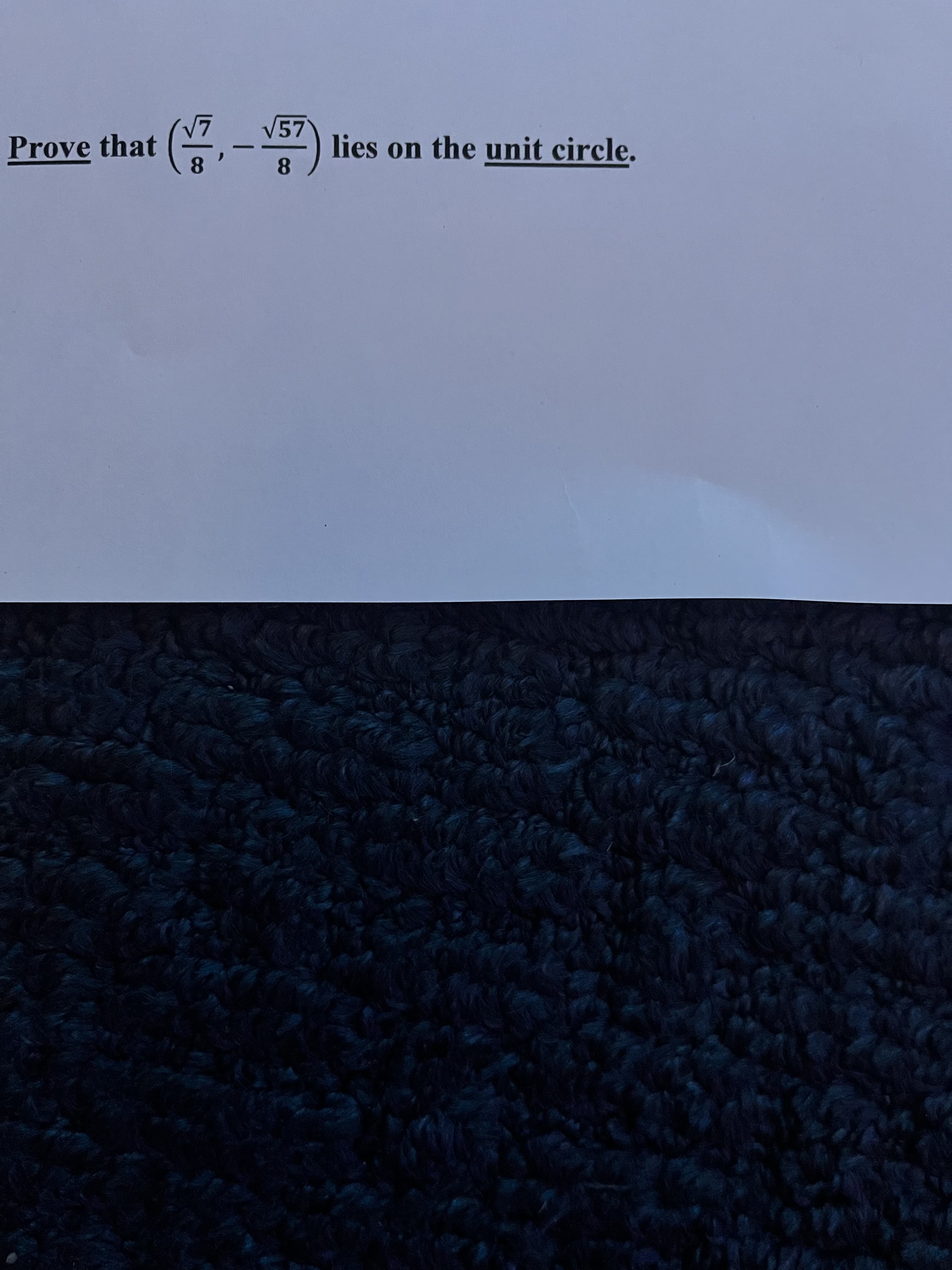 V57
lies on the unit circle.
Prove that
ー)ep
8.
