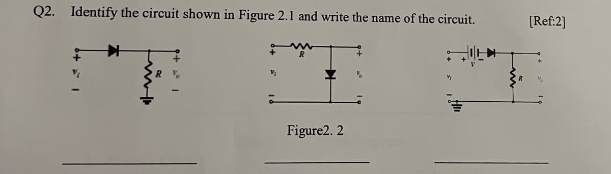 Q2. Identify the circuit shown in Figure 2.1 and write the name of the circuit.
[Ref:2]
R.
Figure2. 2
