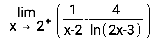 lim
1
4
X + 2*
x-2 In(2x-3)

