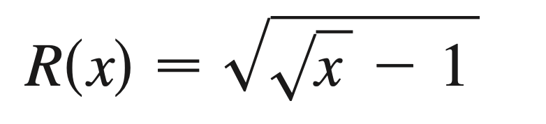 R(x) = //x – 1
X.
