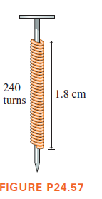 240
1.8 cm
turns
FIGURE P24.57
