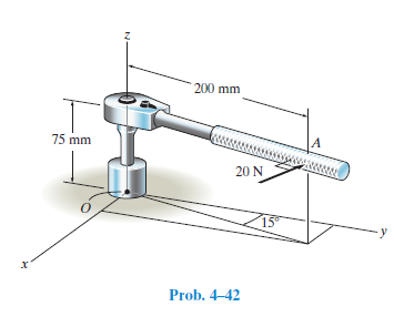 200 mm
75 mm
20 N
15
Prob. 4-42
