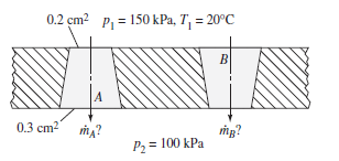 0.2 çm? P = 150 kPa, T, = 20°C
0.3 cm2 mg?
йg?
P, = 100 kPa
