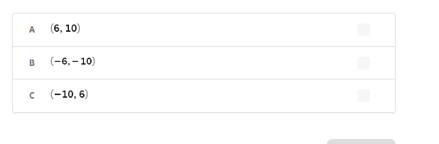 A (6, 10)
B
n
(-6, -10)
(-10, 6)