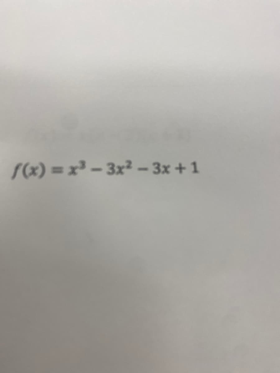 S(x) = x³ - 3x²-3x +1
