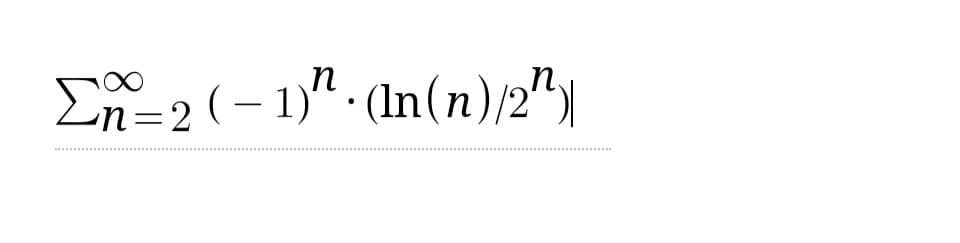 En=2(– 1)" (In(n)/2"|
